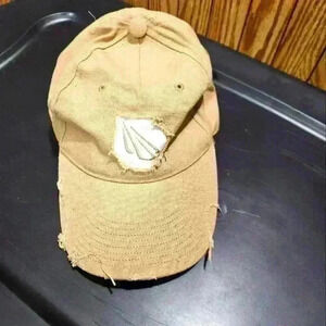Powercap khaki distressed lighted ball cap